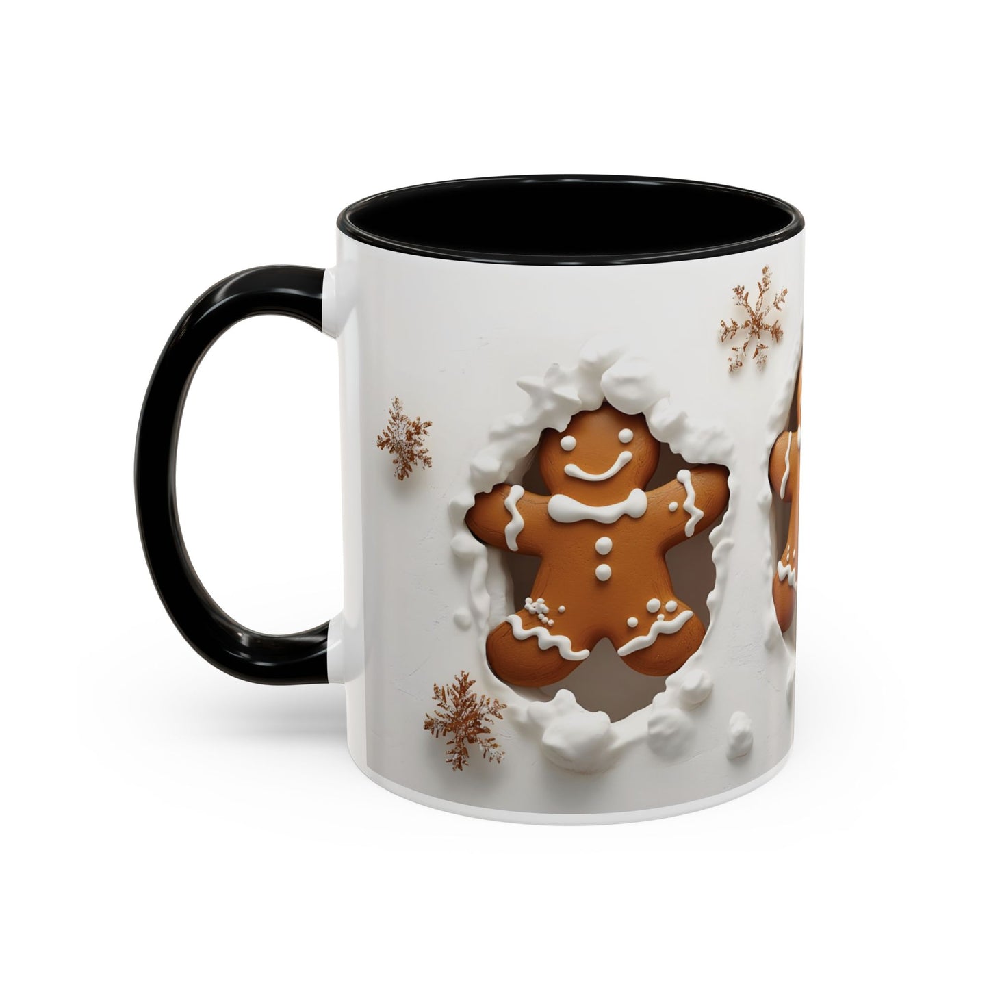 Mug, 3D Gingerbread Christmas Coffee Cup, Vivid Holiday Kitchen Decor, Festive Hot Cocoa Gift, Christmas Party Tea Mug, Kitchen Home