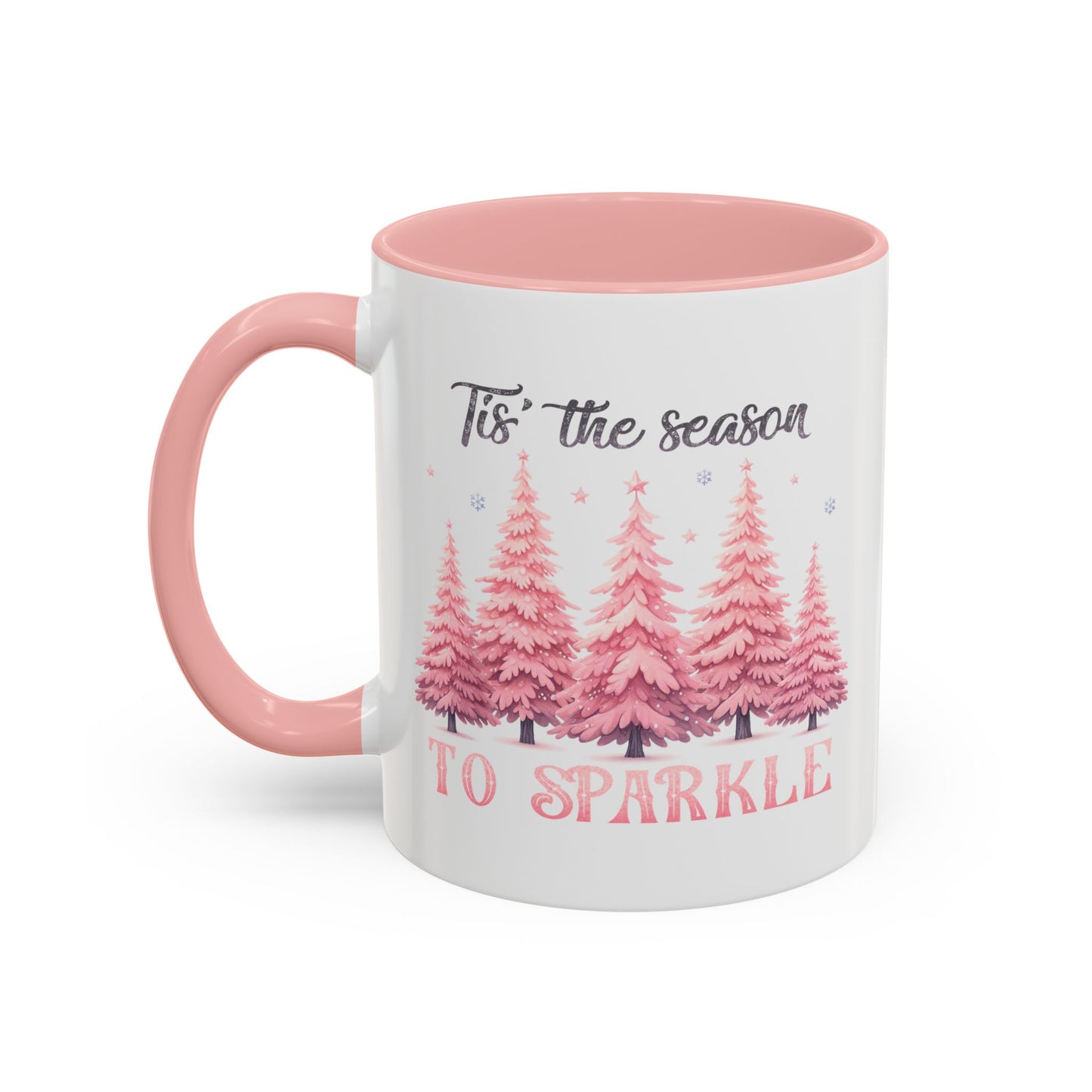 Accent Coffee Mug - Christmas Sparkle Pink