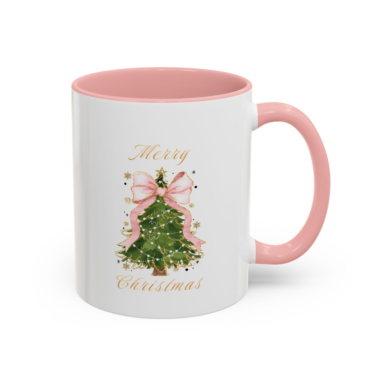 Glitter Christmas Accent Coffee Mug, Coquette Holiday Drinkware, Festive Sparkle Teacup, Gift for Her, Kitchen Decor, Xmas Hot Cocoa Cup