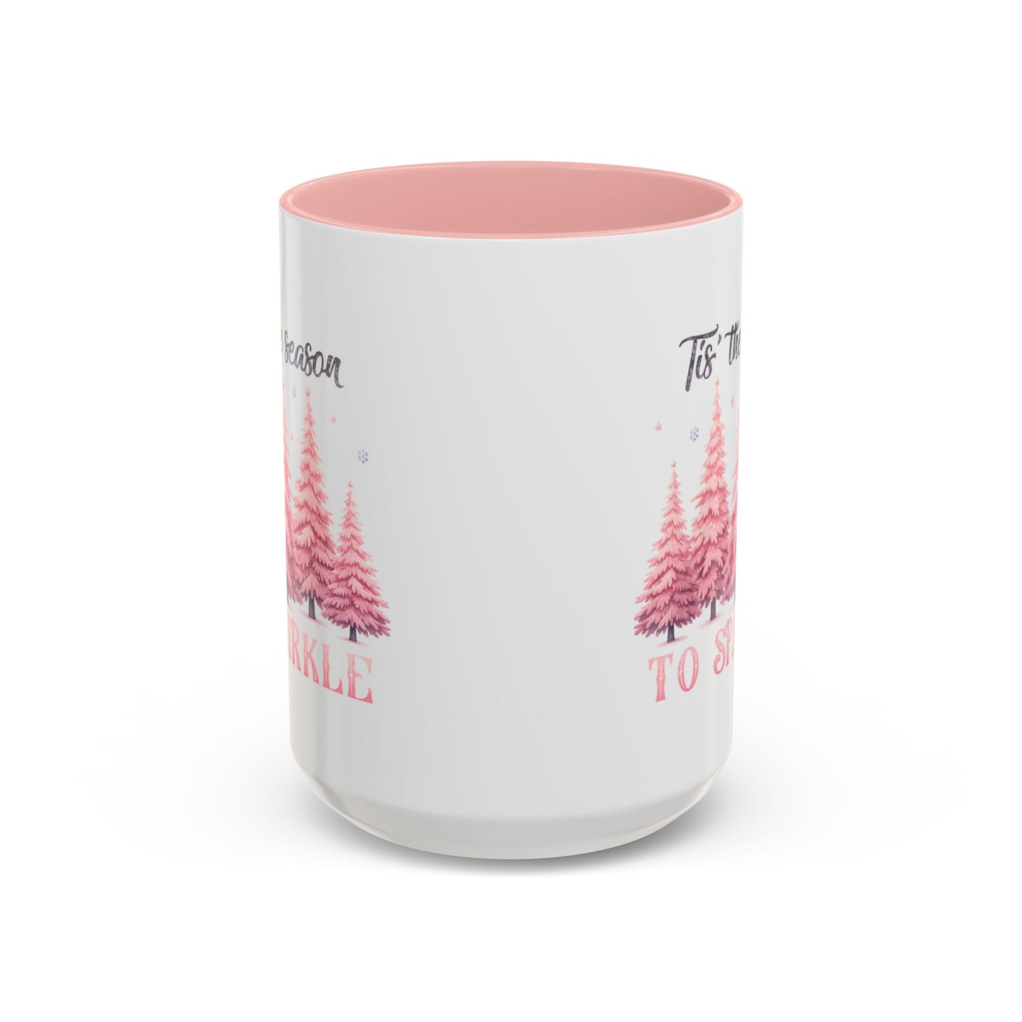 Accent Coffee Mug - Christmas Sparkle Pink