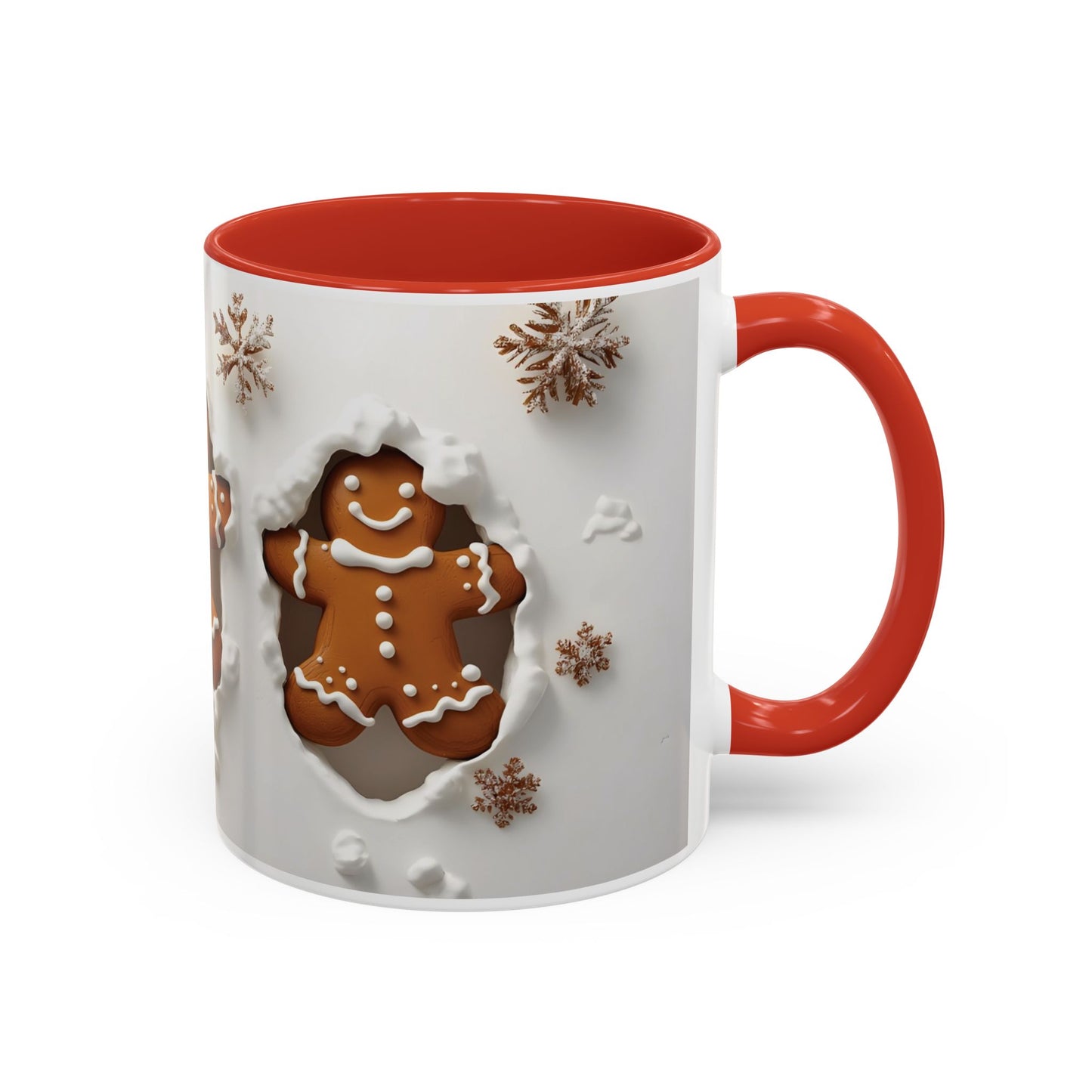 Mug, 3D Gingerbread Christmas Coffee Cup, Vivid Holiday Kitchen Decor, Festive Hot Cocoa Gift, Christmas Party Tea Mug, Kitchen Home