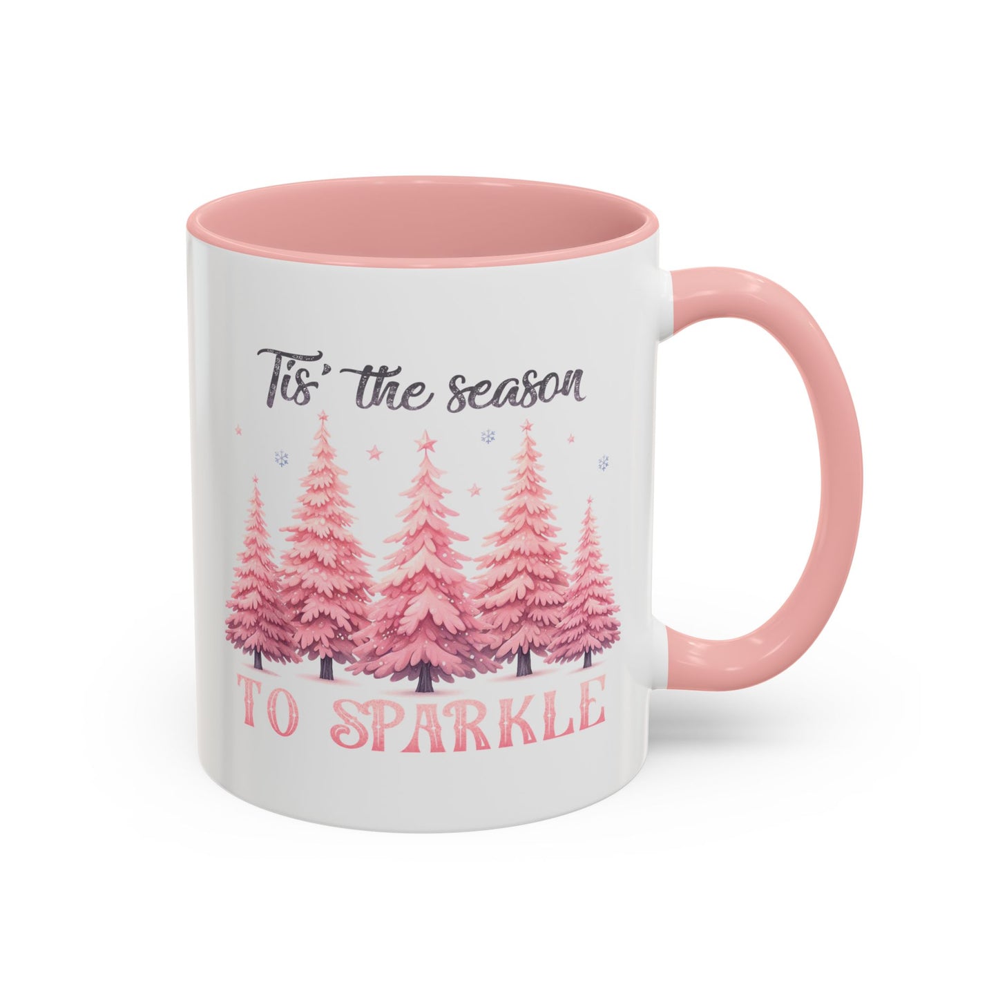 Accent Coffee Mug - Christmas Sparkle Pink