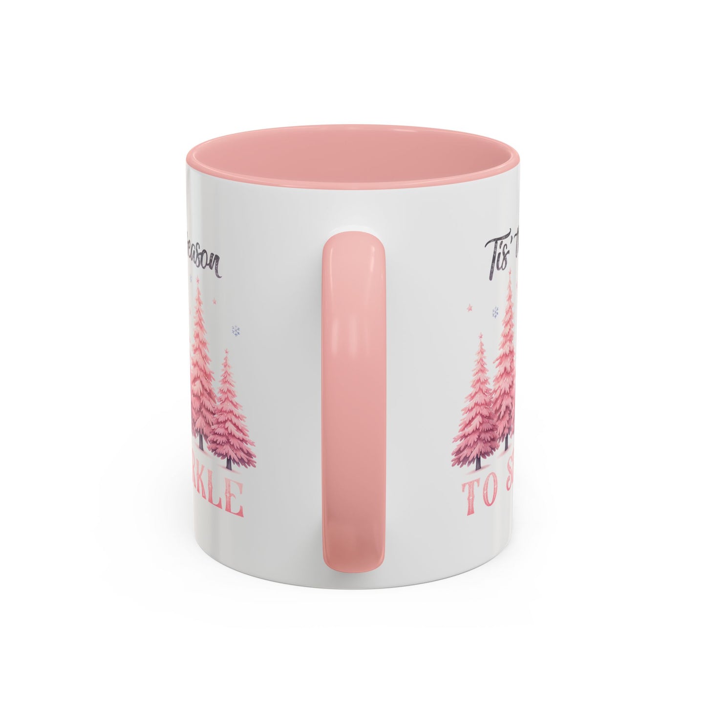 Accent Coffee Mug - Christmas Sparkle Pink