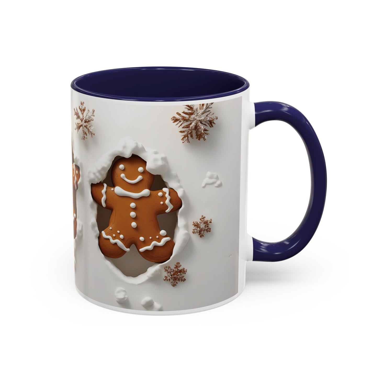 Mug, 3D Gingerbread Christmas Coffee Cup, Vivid Holiday Kitchen Decor, Festive Hot Cocoa Gift, Christmas Party Tea Mug, Kitchen Home