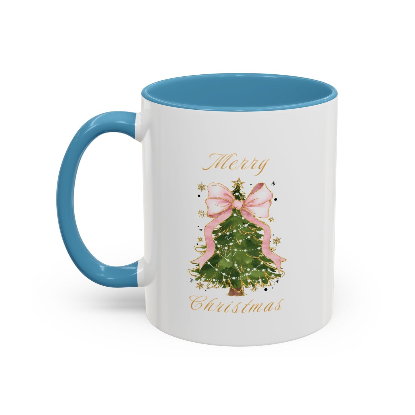 Glitter Christmas Accent Coffee Mug, Coquette Holiday Drinkware, Festive Sparkle Teacup, Gift for Her, Kitchen Decor, Xmas Hot Cocoa Cup