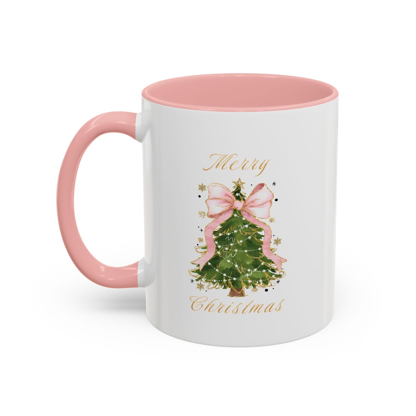 Glitter Christmas Accent Coffee Mug, Coquette Holiday Drinkware, Festive Sparkle Teacup, Gift for Her, Kitchen Decor, Xmas Hot Cocoa Cup