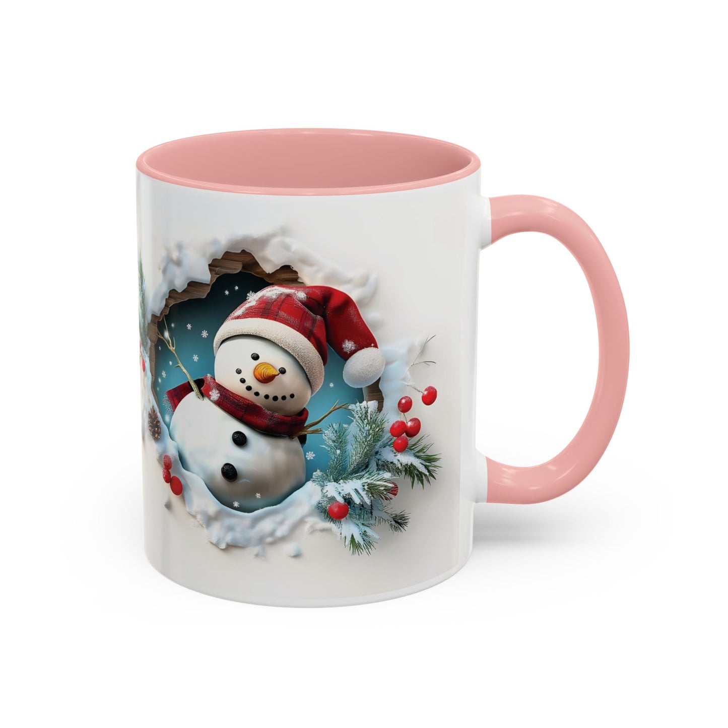 Coffee Mug, Winter Snowman 3D Design, Christmas Holiday Cup, Hot Cocoa Mug, Festive Drinkware, Snowman Lover Gift, Unique Mug, Snowman Decor